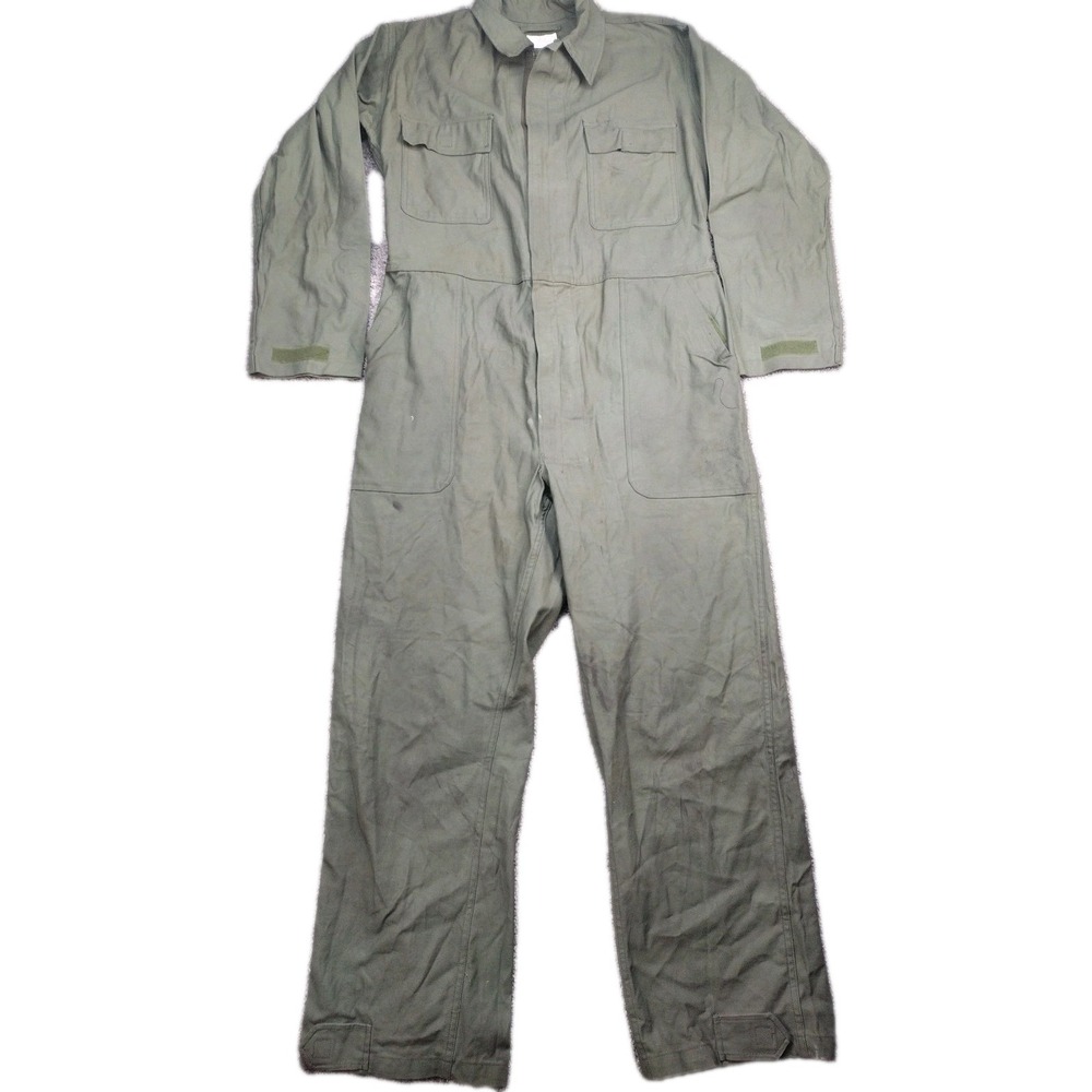 Caribbean Needle Point Coveralls Mens Medium Green Military Uniform VTG USAF